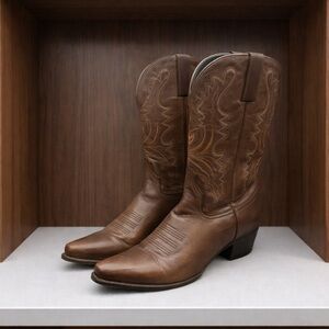 Dingo Cowgirl Boots Women's Brown Leather Sz 6.5 Traditional Festival Western